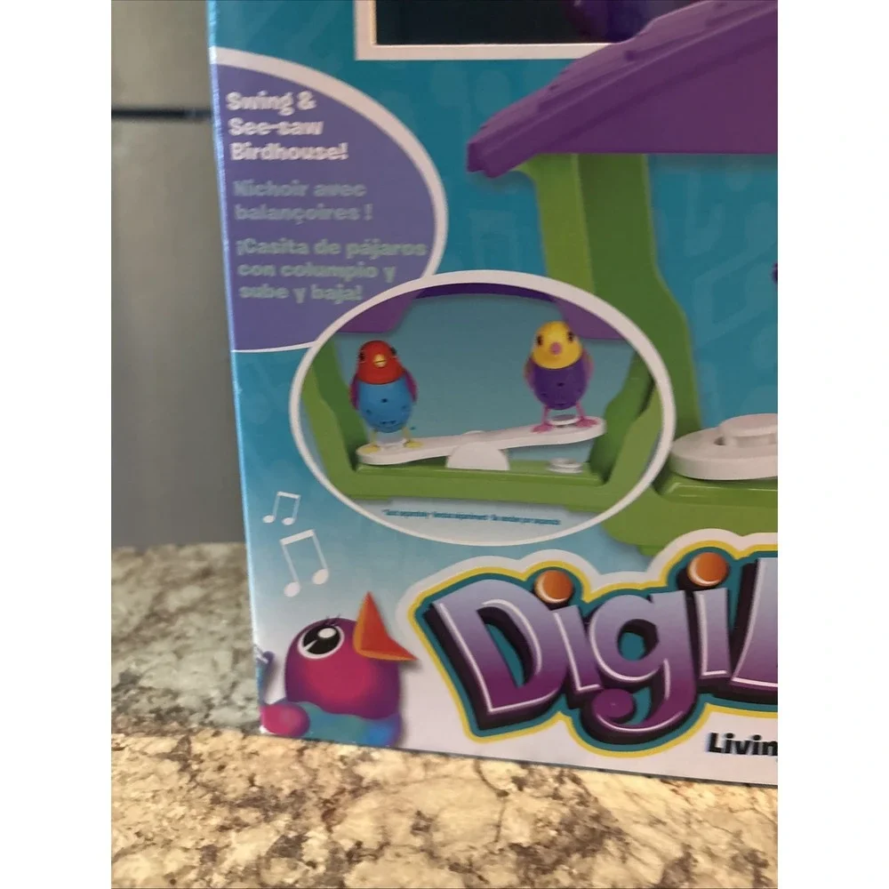 Rare SEALED Digi Birds Singing Bird W/ Swing & See-saw Birdhouse Set Series 1